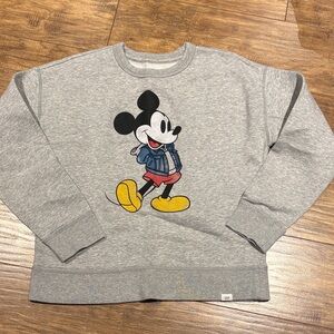 GAP & Disney Gray Sweatshirt with Mickey Mouse and Yellow Shoes